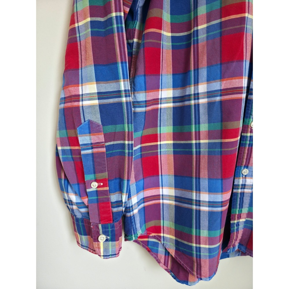 Ralph Lauren Plaid Button Down Shirt Mens Size S Multicolor Pony Logo Cotton - Picture 6 of 12
